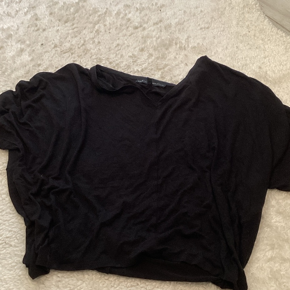 White House Black Market Black Short Sleeve Women's Top
